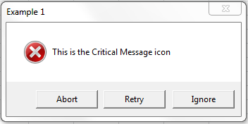 The Critical Message Icon