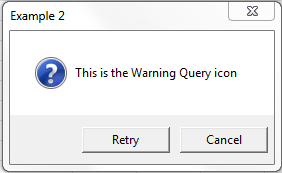 The Warning Query Icon