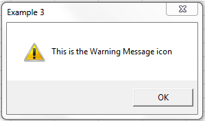 The Warning Message Icon