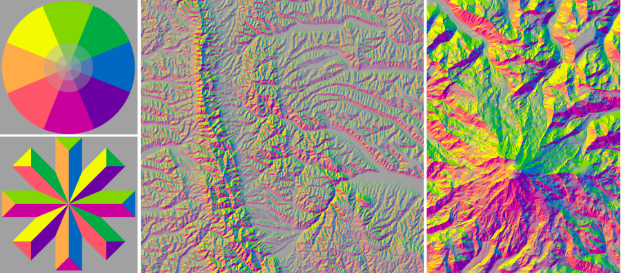 Relief coloured according to the recommendations of Brewer and Marlow (1993)