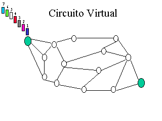 A virtual circuit in a network