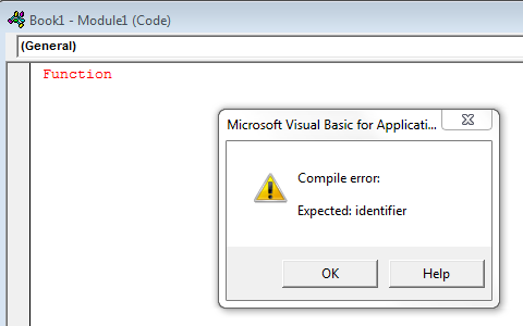 A basic error in entering a function