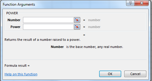 The Power function
