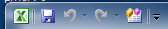 The quick access toolbar with the Visual Basic Editor added
