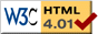 Valid HTML
           4.01