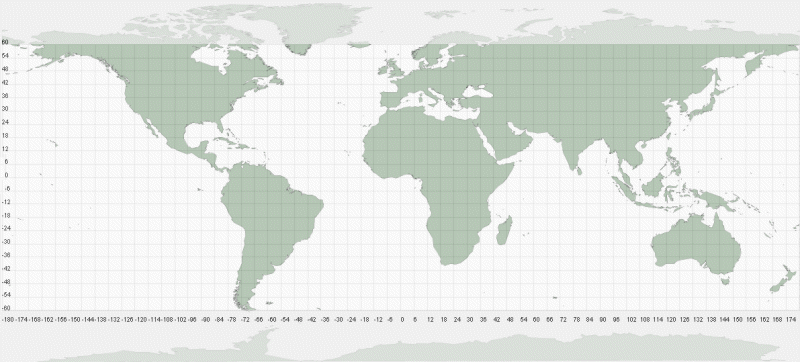 Global extent of SRTM coverage