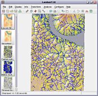Vector feature network over DEM.