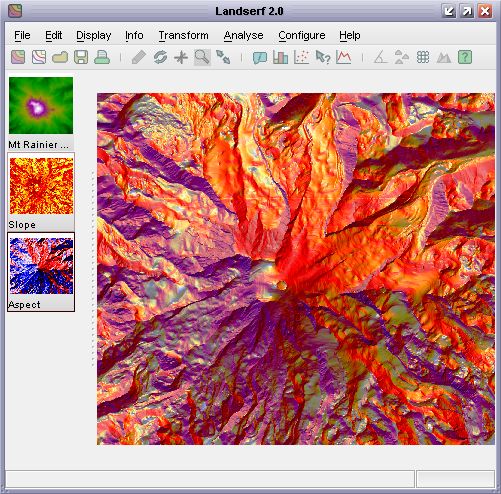 RGB blended slope and aspect map