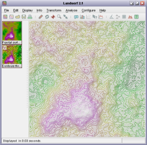 Fractal surface and contour output from CreateFractal