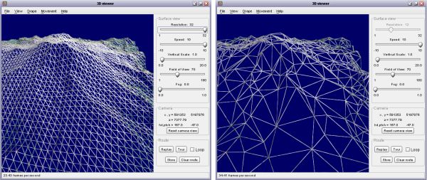 Mesh and TIN representation of surface shape