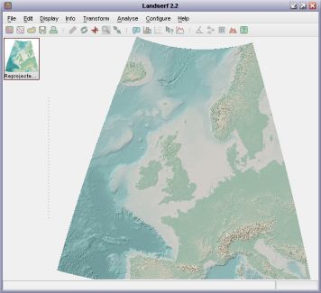 Reprojected srtm30Plus DEM