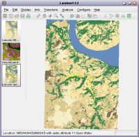 Landcover layer with interactive query