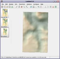 DEM smoothed using a 1.95km window