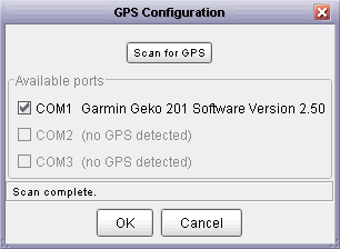 GPS detection window