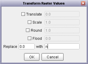 Raster value transformation