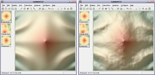 Polynomial and combined polynomial and fractal surfaces