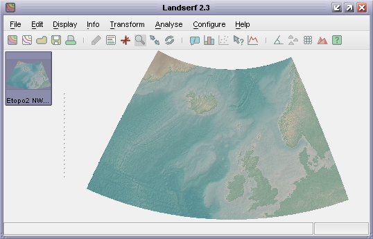 Reprojected srtm30Plus DEM