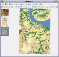 Landcover layer with interactive query