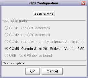 GPS detection window