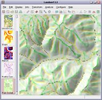 Zoomed in portion of plan curvature map