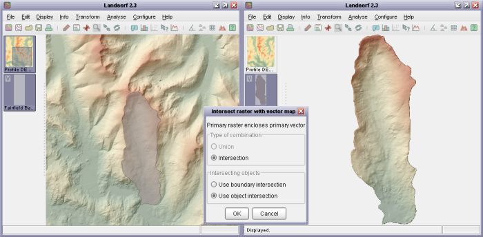 Cookie cutting a raster with a vector object