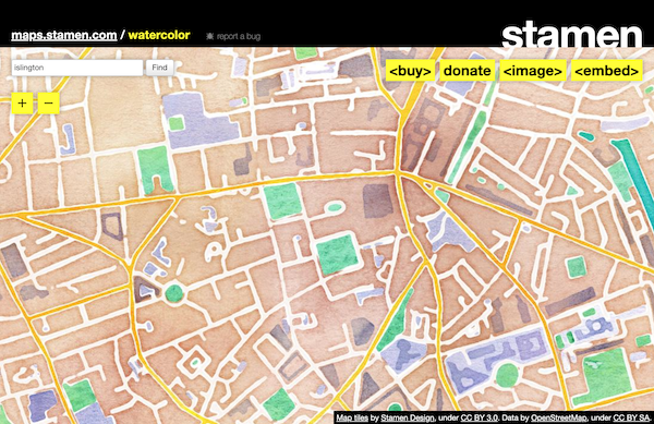 Beautiful Stamen maps